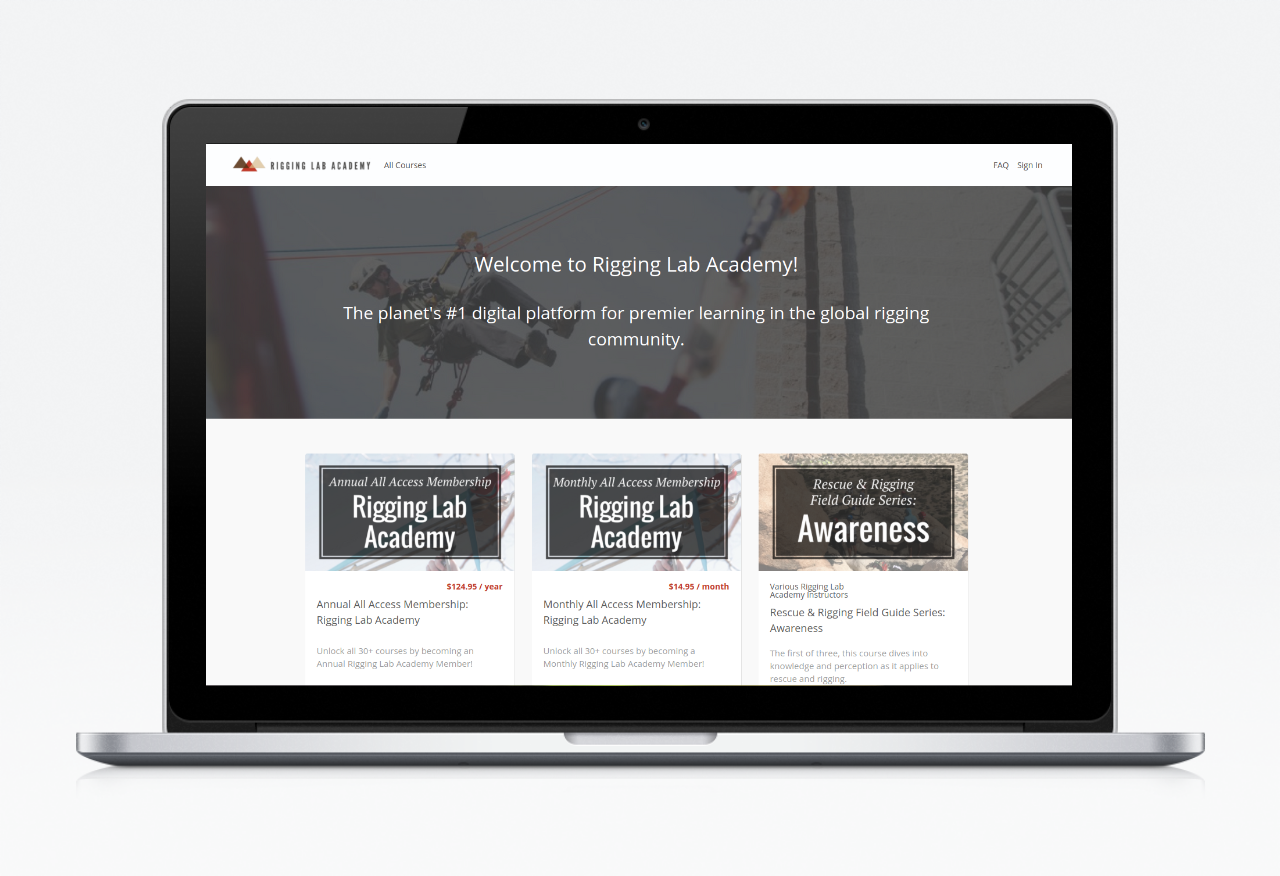 Rigging Lab Academy - Mockup #1