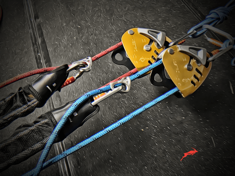 Pulley system efficiency tests with Petzl Maestro, I'd S, Pro