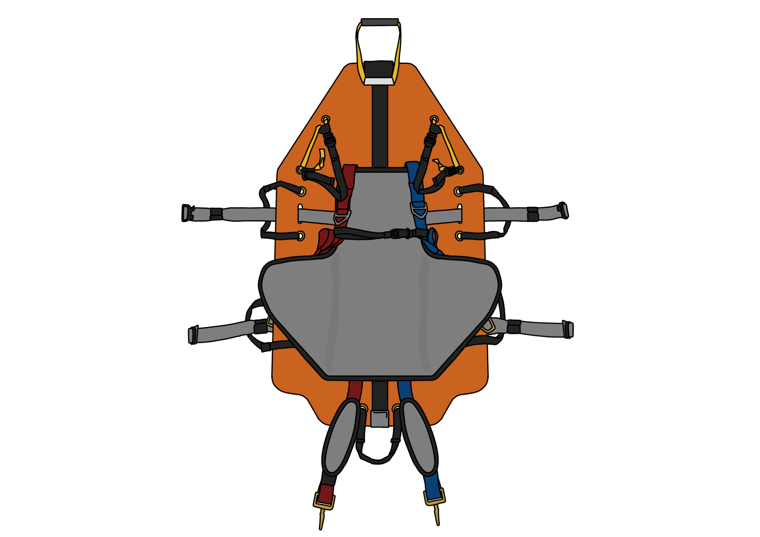 CMC Drag-N-Lift Harness and sked stretcher_1