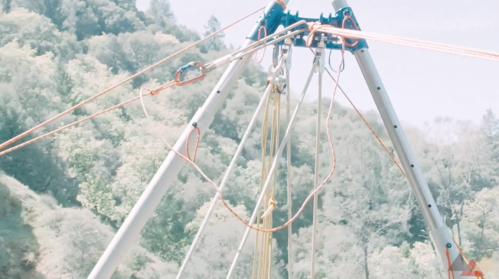 Sideways A-Frame Systems for Vertical Positioning and Horizontal Control