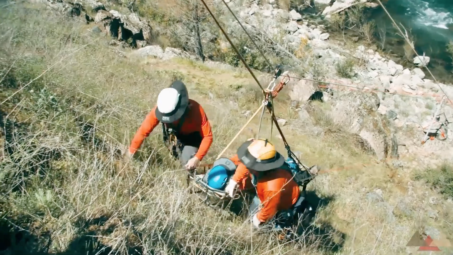 Floating Litter Operations on Tensioned Track Line Systems